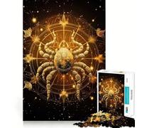 Puzzle 1000 pièces Signe du Zodiaque Scorpion Idéal pour Adolescents Améliore la mémoire, se détend et Offre Un Cadeau créatif aux Bords précis (38x52cm)