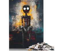 Puzzle 1000 pièces Silence hanté - Art Abstrait expressif pour Adultes, Puzzles en Papier pour Adultes, décoration d'intérieur, Jouets 38 x 26 cm/1000 pièces