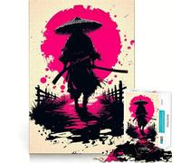 Puzzle 1000 pièces Silent Ronin sous la Lune de Sang pour Adolescents, Jouet Intelligent et ludique, Cadeau de Noël idéal 38x52cm