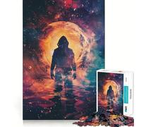 Puzzle 1000 pièces Silhouette Galaxie Jeu de Concentration mentale Découpe de précision Bords Lisses Jeu de Construction de Liens significatifs (50x75cm)