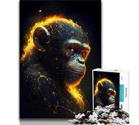 Puzzle 1000 pièces Singe Animal Puzzles 1000 pièces pour Adultes Cadeaux avec Affiche et fiche de Questions Assorties pour Les 14 Ans (50x75cm)