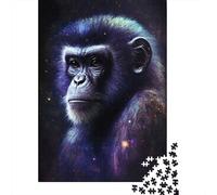 Puzzle 1000 pièces « Singe Galaxie » pour Adultes, thème Animaux. Jeu de décompression et de réflexion. Format : 38 x 26 cm.