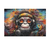 Puzzle 1000 Pièces Singe pour Adultes Et Enfants - Puzzles en Bois, Cadeaux (75×50cm)