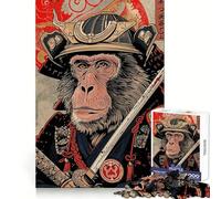 Puzzle 1000 pièces Singe Samouraï pour Adolescents, Jeu Intelligent, Jeu de Groupe, Assemblage d'image, décoration Murale (38x52cm)