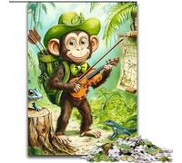 Puzzle 1000 pièces Singe Voyageur Puzzle 1000 pièces pour Adultes Un Casse-tête Stimulant pour Les Adolescents, Parfait pour la décoration intérieure ou comme Cadeau (Taille 26x38cm)