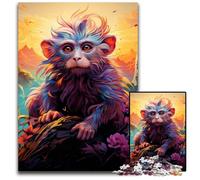 Puzzle 1000 pièces Singes colorés pour Adultes, décoration à Faire soi-même, défi cérébral, pour Adultes, Famille, Cadeau de Vacances 50x75cm/19,68x29,52 Pouces