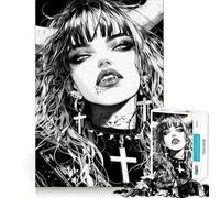 Puzzle 1000 pièces Sinister Sisterhood pour Adultes, Jeu de logique Solide, Jeu de Groupe, Bords Nets, 38x26cm