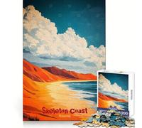 Puzzle 1000 pièces Skeleton Coast Art Poster pour Adultes, Jeu de logique et de Construction, découpe précise, Cadeau mémorable 50x75cm
