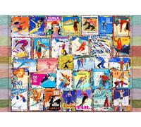 Puzzle 1000 pièces - Ski Stamp Posters