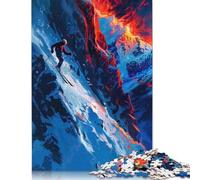 Puzzle 1000 pièces Skieur en Montagne pour Adultes, Puzzle en Papier Difficile, Cadeaux de Noël pour Adultes, 1000 pièces (38 x 26 cm)