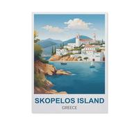 Puzzle 1000 Pièces，Skopelos, Grèce，Papier Puzzles Dagogique Jeu Enfant 1000 Pieces 1000 Piece（38x26cm）-R4