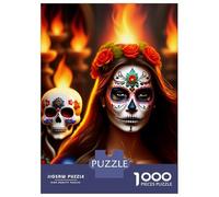 Puzzle 1000 Pièces Skull 53 Puzzles pour Adolescents Course De Vitesse Manuelle Activités Amusantes À La Maison Jeu Stimulant Et Jeu en Famille 38x26cm/1000pcs