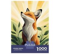 Puzzle 1000 Pièces Smiling Fox in Sunlight Puzzles pour Adultes, Jouet, Décoration Murale, Course De Vitesse Manuelle, Idéal comme Cadeau pour Toute La Famille 70x50cm/1000pcs