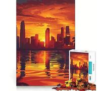Puzzle 1000 pièces Soleil de Singapour pour Adultes, idéal pour se détendre et s'exercer 38x26cm Cadeau Parfait pour Les vœux du Père Noël