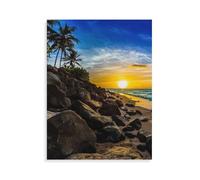 Puzzle 1000 pièces，Soleil du Soir à Hawaï，Puzzle 1000 Pieces Enfant Jeu d'adresse pour Toute la Famille, Jeu de Placement coloré（38x26cm）-AP79