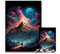 Puzzle 1000 pièces, Sommet de Montagne Mystique, Jeu interactif Familial pour Adultes, Cadeau Artisanal avec Illustrations colorées 26x38cm/10,23x14,96 Pouces