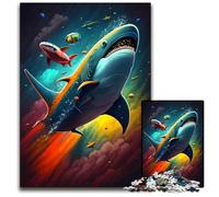 Puzzle 1000 pièces « Sorcellerie des Requins » : activité à Domicile pour Les Vacances, Les Anniversaires et Les soirées de Jeux en Famille 26 x 38 cm