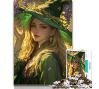 Puzzle 1000 pièces Sorcière Anime pour Adultes, Cadeau, Jouet éducatif et décompressant, décoration Parfaite (38x26cm)