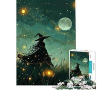Puzzle 1000 pièces Sorcière Parmi Les lucioles Jeu addictif pour cultiver la Patience Jeux relaxants Analyse et logique Cadeau Artistique (Dimensions 38x52cm)