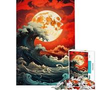 Puzzle 1000 pièces sous la Lune Jeu éducatif Stimulant l'intelligence et Le Cerveau Jouet addictif Cadeau de Père Noël Secret Cadeau d'anniversaire (Dimensions 50x75cm)