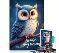 Puzzle 1000 pièces Soyez Sage,Restez Curieux,découpe précise,Art créatif,Jeu cérébral Facile,décoration de Noël (50x75cm)