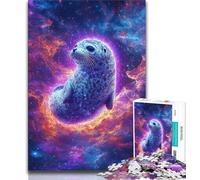 Puzzle 1000 pièces Space Seal pour Adolescents Jeu Stimulant et Jeu Familial Cadeaux du Père Noël Secret (26x38cm)