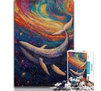 Puzzle 1000 pièces Space Whale pour Adultes, Jeu Familial Anti-Stress, défi Difficile, Cadeaux du Père Noël Secret (75x50cm)