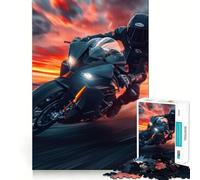 Puzzle 1000 pièces Speeding Into Sunset Blaze pour Adultes, Jouet Smart Reason, Lien Familial, Bords Lisses, présentation Artistique 38x26cm