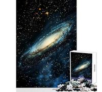 Puzzle 1000 pièces Spirale Galaxie dans l'espace Jeu Éducatif Cadeau Père Noël Secret Jeux Relaxants avec Poster et Fiche de Quiz Associés Dimensions 38x26cm