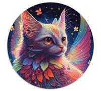 Puzzle 1000 pièces Spirit Cat, Puzzle Rond 1000 pièces, idéal pour Les Adolescents et Les collectionneurs, décoration d'intérieur et Cadeau de Voyage, 1000 pièces (67,5x67,5cm)