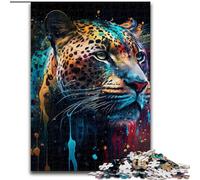 Puzzle 1000 pièces Spirit Leopard pour Adultes, Taille 50x75cm pour Les Adolescents, Les Couples et Les Amis pour Les Anniversaires et Noël.