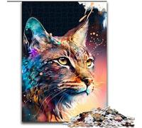 Puzzle 1000 pièces Spirit Lynx en Bois, pour Les Parents,Les Amoureux et Les Amis à partir de 14 Ans 50x75cm,pour la décoration intérieure,l'entraînement cérébral et Les Cadeaux de Noël