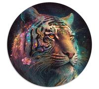 Puzzle 1000 pièces Spirit Tiger, Puzzle Rond de 1000 pièces pour Adultes, pour la décoration intérieure, l'entraînement cérébral et Les Cadeaux de Noël (67,5x67,5cm)