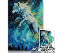 Puzzle 1000 pièces Spirit Wolf Puzzle 1000 pièces pour Adultes et Adolescents entraînez Votre Cerveau et Vos Mains Cadeaux pour Vos Amis et Votre Famille (26x38cm)
