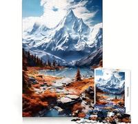 Puzzle 1000 pièces Splendeur des Sommets d'automne pour Adolescents Un défi Intelligent, Une activité sereine, Un (38x26cm)