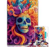 Puzzle 1000 pièces Squelette Art Puzzles Adultes 1000 Jouets Jeux Éducatifs Soulagement du Stress Superbes Cadeaux et Jouets (50x75cm)