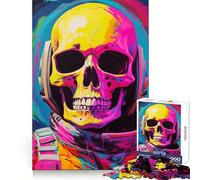 Puzzle 1000 pièces Squelette Astronaute 38x52cm pour Adolescents Un Jeu Amusant et Intelligent, idéal pour Noël