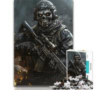 Puzzle 1000 pièces Squelette Forces spéciales Puzzle 1000 pièces pour Adultes et Adolescents, avec Affiche et fiche de Questions-réponses pour Les 14 Ans 26x38cm