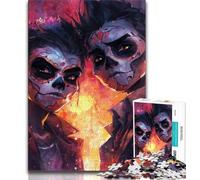 Puzzle 1000 pièces Squelette Mexicain pour Adolescents, Cadeau éducatif, Jeu de défi, décoration d'intérieur Unique, 75x50cm