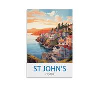 Puzzle 1000 pièces St John's Canada pour Enfants et Adultes, Jeu d'assemblage personnalisé Amusant 70 x 50 cm