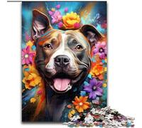 Puzzle 1000 pièces Staffordshire Bull Terrier pour Adultes, Taille 26x38cm, pour Adolescents et familles, décoration DIY Parfaite et défi cérébral