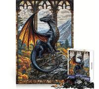 Puzzle 1000 pièces Stained Sky Guardian pour Adolescents, Jeu de logique, Passe-Temps Calme, découpe précise, Cadeau raffiné 38x52cm