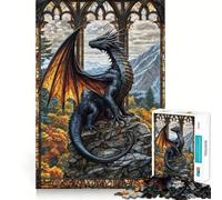 Puzzle 1000 pièces Stained Sky Guardian pour Adolescents, Jeu de logique, Passe-Temps Calme, découpe précise, Cadeau raffiné 38x52cm