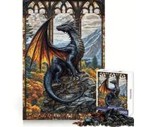 Puzzle 1000 pièces Stained Sky Guardian pour Adultes, Jeu Intelligent Anti-Stress, Motif à Assembler, Surprise de Noël 50x75cm
