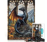 Puzzle 1000 pièces Stained Sky Guardian pour Adultes, Jeu Intelligent Anti-Stress, Motif à Assembler, Surprise de Noël 50x75cm