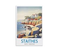 Puzzle 1000 pièces Staithes, North Yorkshire, pour Enfants et Adultes, Jeu d'assemblage personnalisé Amusant 70 x 50 cm
