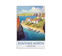 Puzzle 1000 pièces, Staithes Puzzle Classique du North Yorkshires Puzzle pour Enfants Puzzle Difficile et Difficile pour Adultes et Adolescents 38x26cm