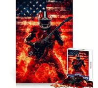 Puzzle 1000 pièces Star du Football américain pour Adolescents Stimulation intellectuelle, détente et Plaisir, Bords Uniformes, pour Les fêtes (50x75cm)
