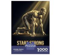 Puzzle 1000 Pièces Start Strong Finish Stronger Puzzles pour Adolescents Course De Vitesse Manuelle Activités Amusantes À La Maison Jeu Stimulant Et Jeu en Famille 38x26cm/1000pcs