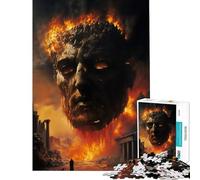 Puzzle 1000 pièces Statue corrompue de Zeus à Olympie Jeu addictif pour cultiver la Patience Décoration Amusante Cadeau d'anniversaire Parfait (Dimensions 38x26cm)
